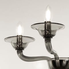 Zeitgenössische Wandleuchter mit 2 Armen aus dunkelgrauem Muranoglas von Multiforme, auf Lager