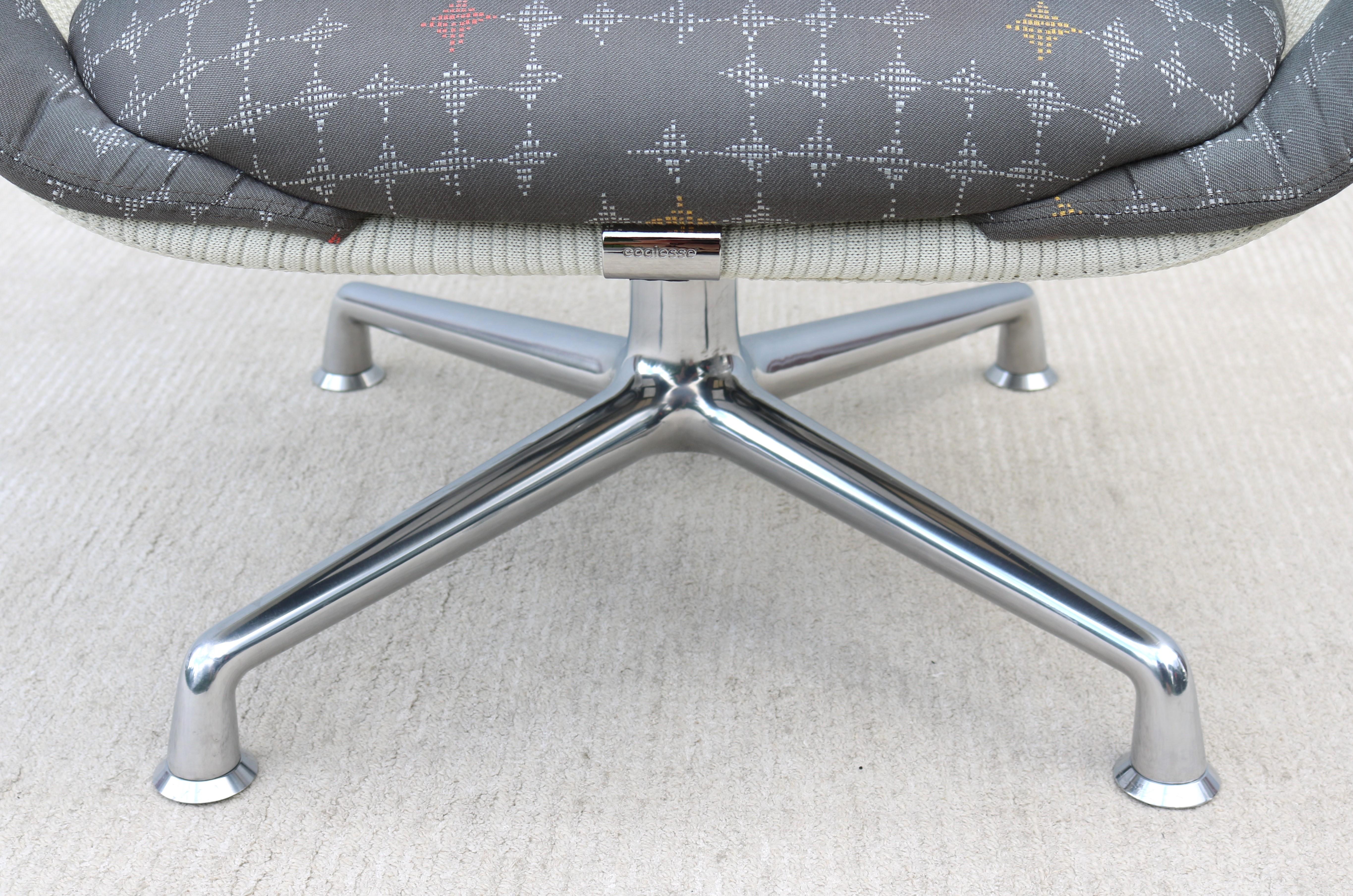 Contemporary Scott Wilson für Coalesse SW_1 Grauer Hochlehner-Lounge-Drehstuhl im Angebot 5