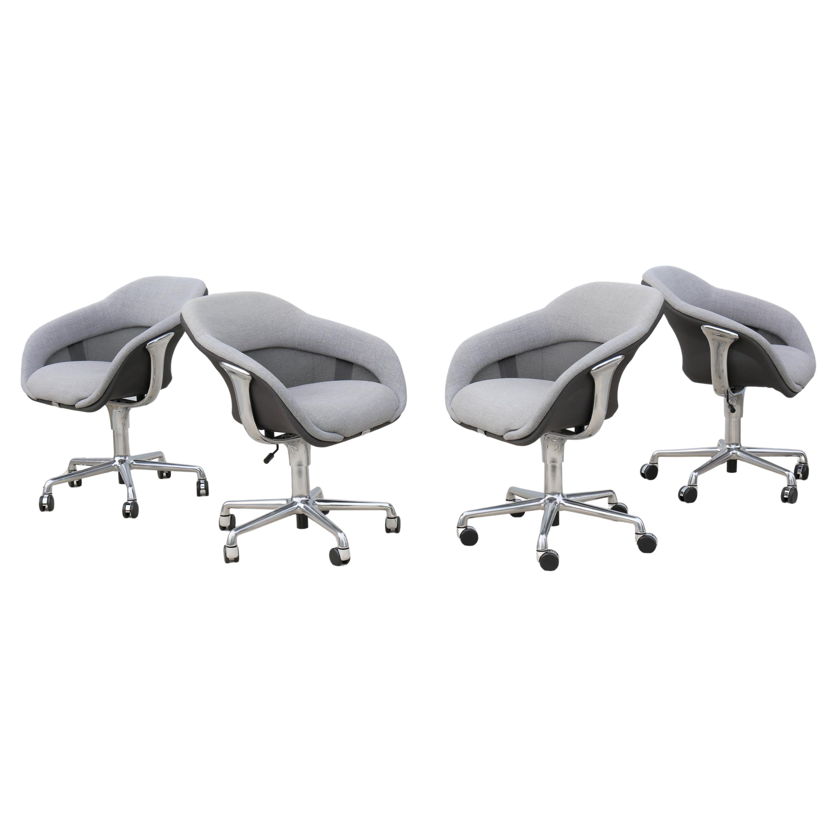 Contemporary Scott Wilson for Coalesse SW_1 Swivel Conference Chairs, Set of 4 en vente