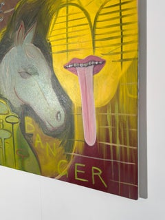 Pittura ad olio figurativa scozzese contemporanea, tela Club Culture, 2025