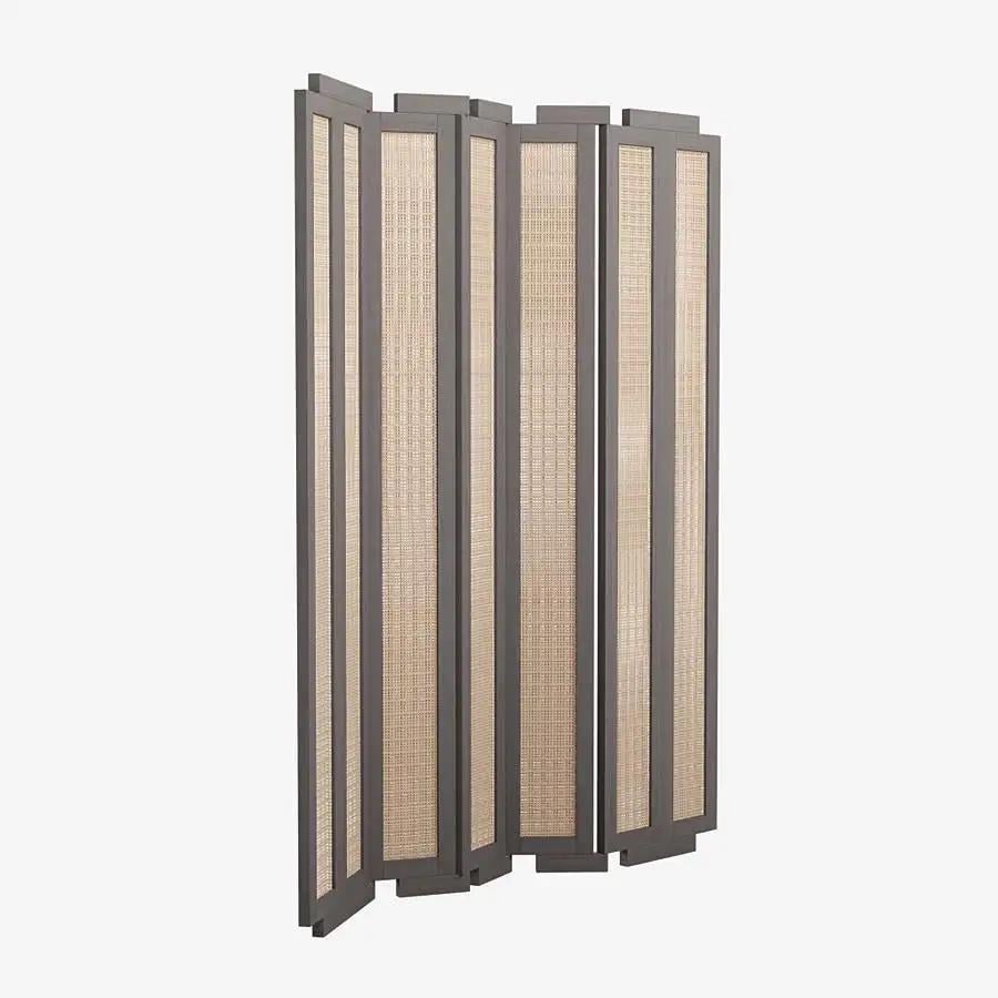 'Henley Street' Screen by Man of Parts
Signed by Yabu Pushelberg 

Solid oak and woven cane 

Wood finishes available: 
- Black pepper
- Mist
- Ivory
- Nude Whiskey

Dimensions:
- H. 210 x L. 183 x D. 4 cm 


Model shown: Mist Oak and Woven