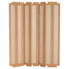 Contemporary Screen 'Henley Street' by Man of Parts, Nude Oak & Cane