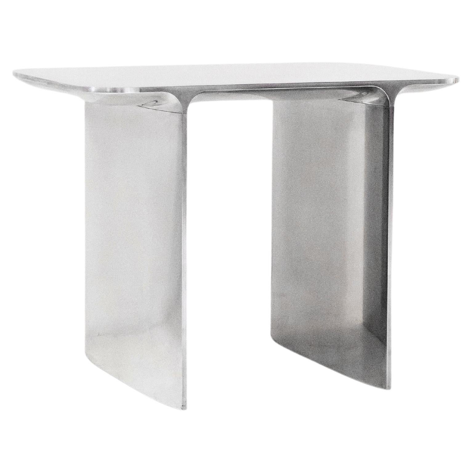 Contemporary sculpted Aluminium Shave stool For Sale