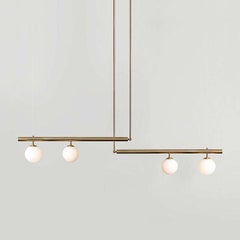 Colgante contemporáneo de latón esculpido, Satélite 2+2 by Paul Matter