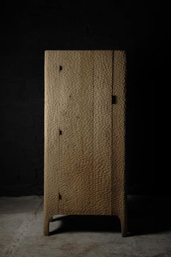 Contemporary Sculpted Cabinet / Wardrobe in Solid Light Oak