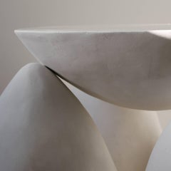 Contemporary Sculpted Plaster Four-Legged Twyla Four Side Table