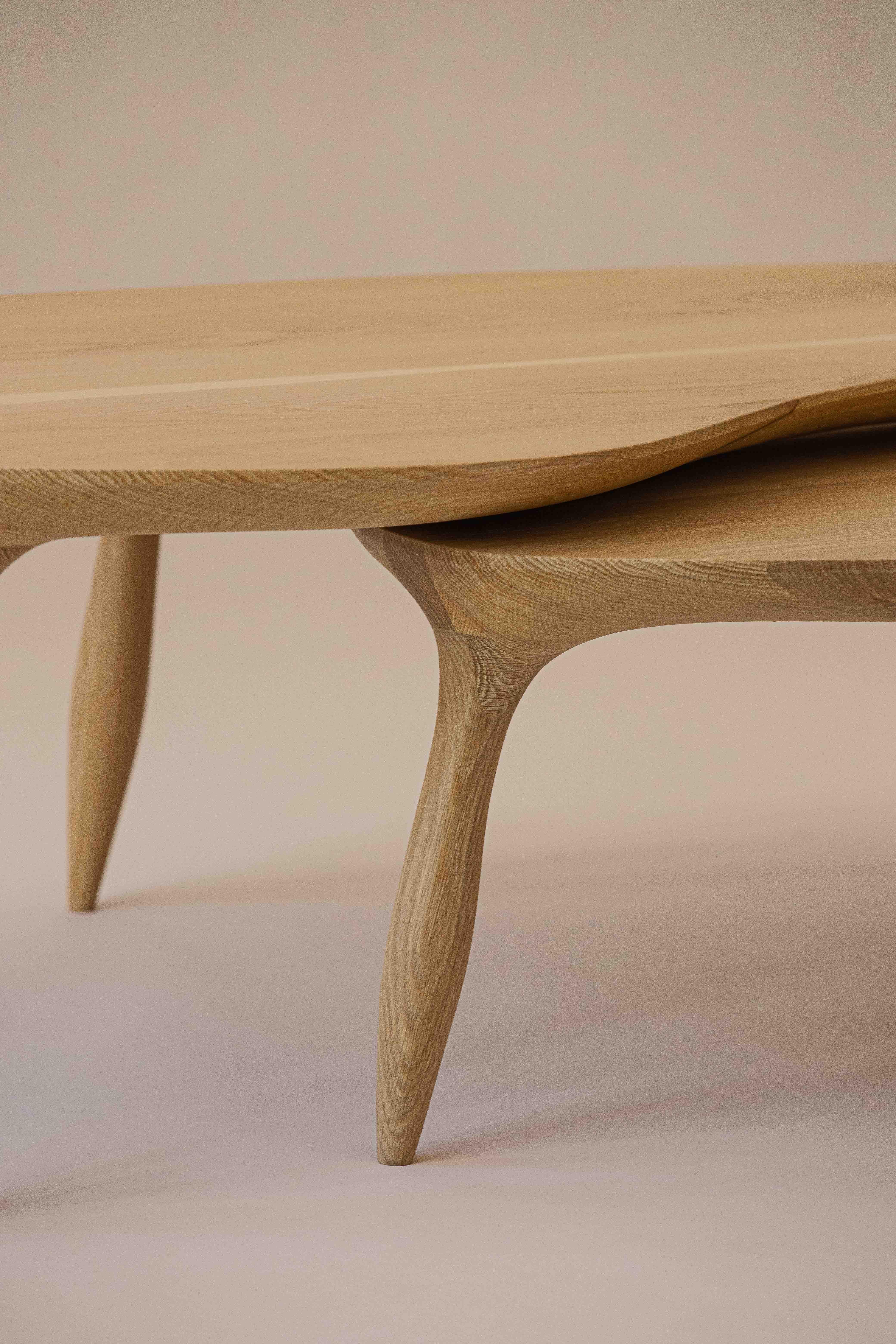 Das Design der Scales Collection ist von einem organischen Ansatz geleitet; jedes Stück ist so geformt, dass es den natürlichen Fluss und die Bewegung des Körpers über das MATERIAL widerspiegelt, was zu fließenden Formen führt, die fast wie in