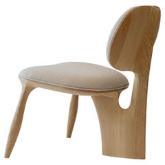 Contemporary sculpted wood Mobula Arm Chair