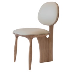 Sedia Mobula contemporanea in legno scolpito