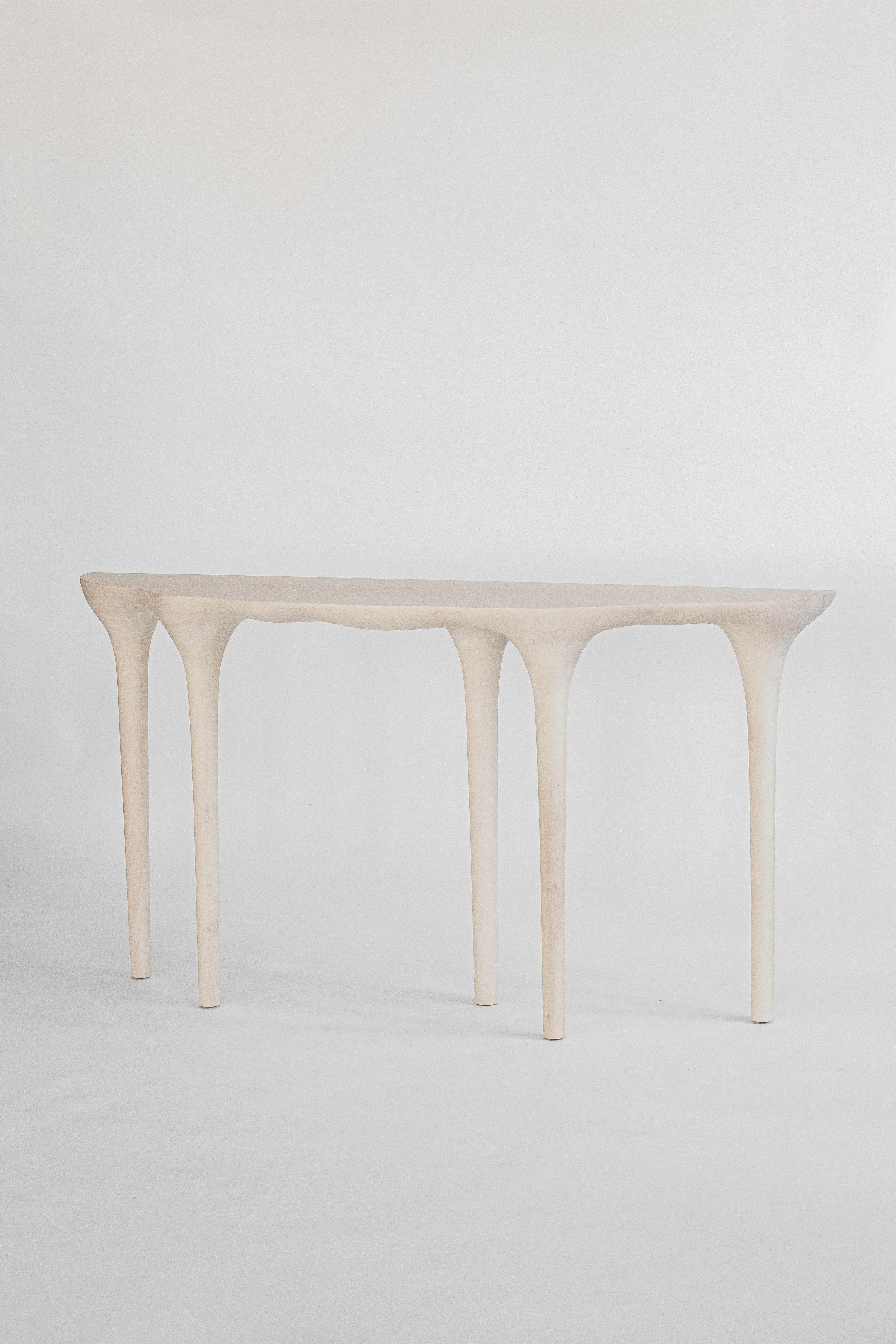 Fait main SCALES, console contemporaine en bois sculpté en vente
