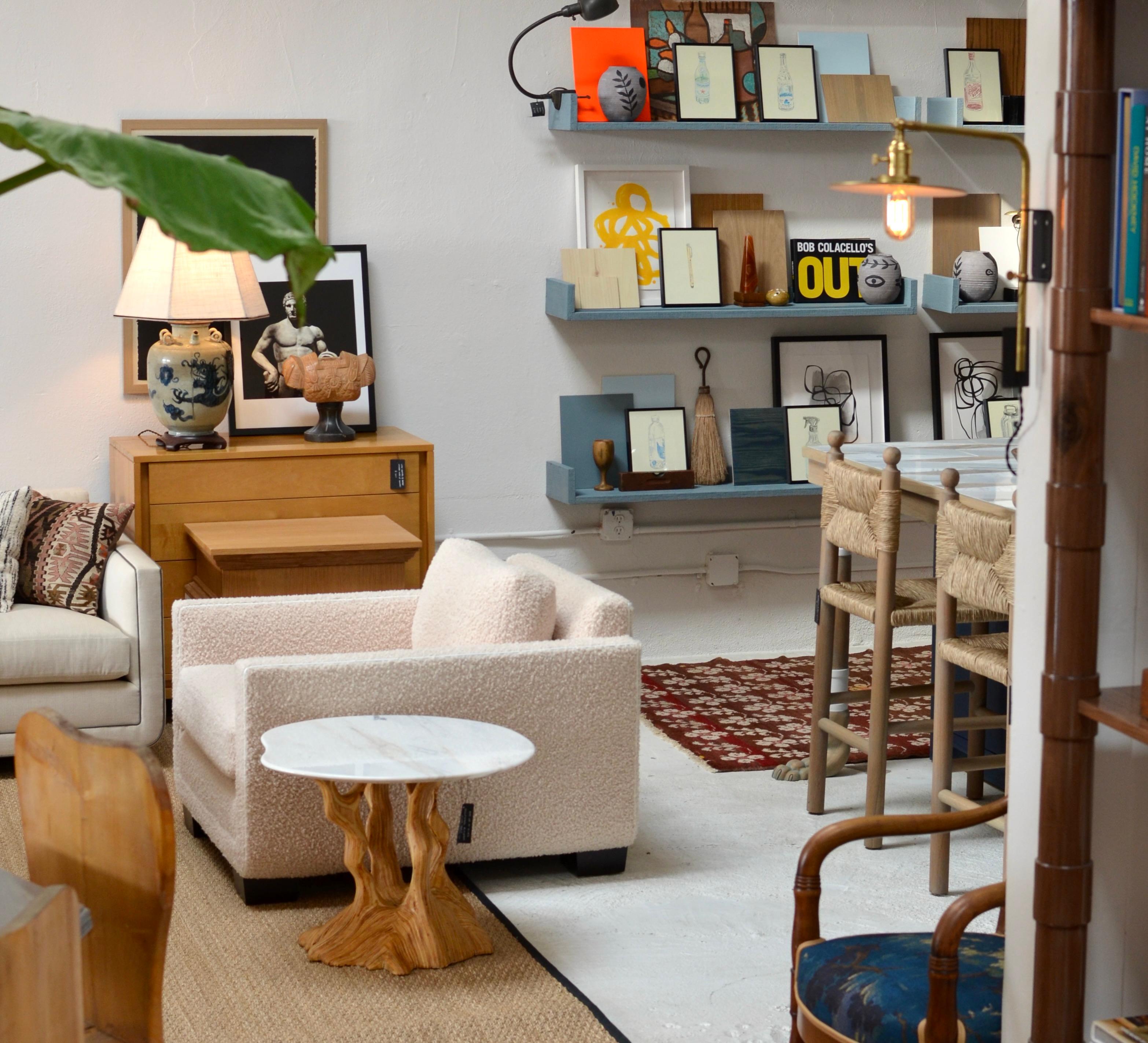 asymmetrical side table