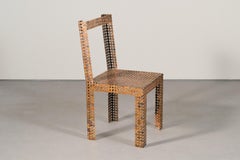 Contemporary Sculptural Bronze Chair Handmade 5 Cent Coins by Cristian Herrera