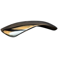 Contemporary Sculptural Bronze Handle, Anan, Cast in French Sand Molds