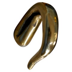 Contemporary Sculptural Bronze Handle ‘Kiku‘ Cast in French Sand Molds