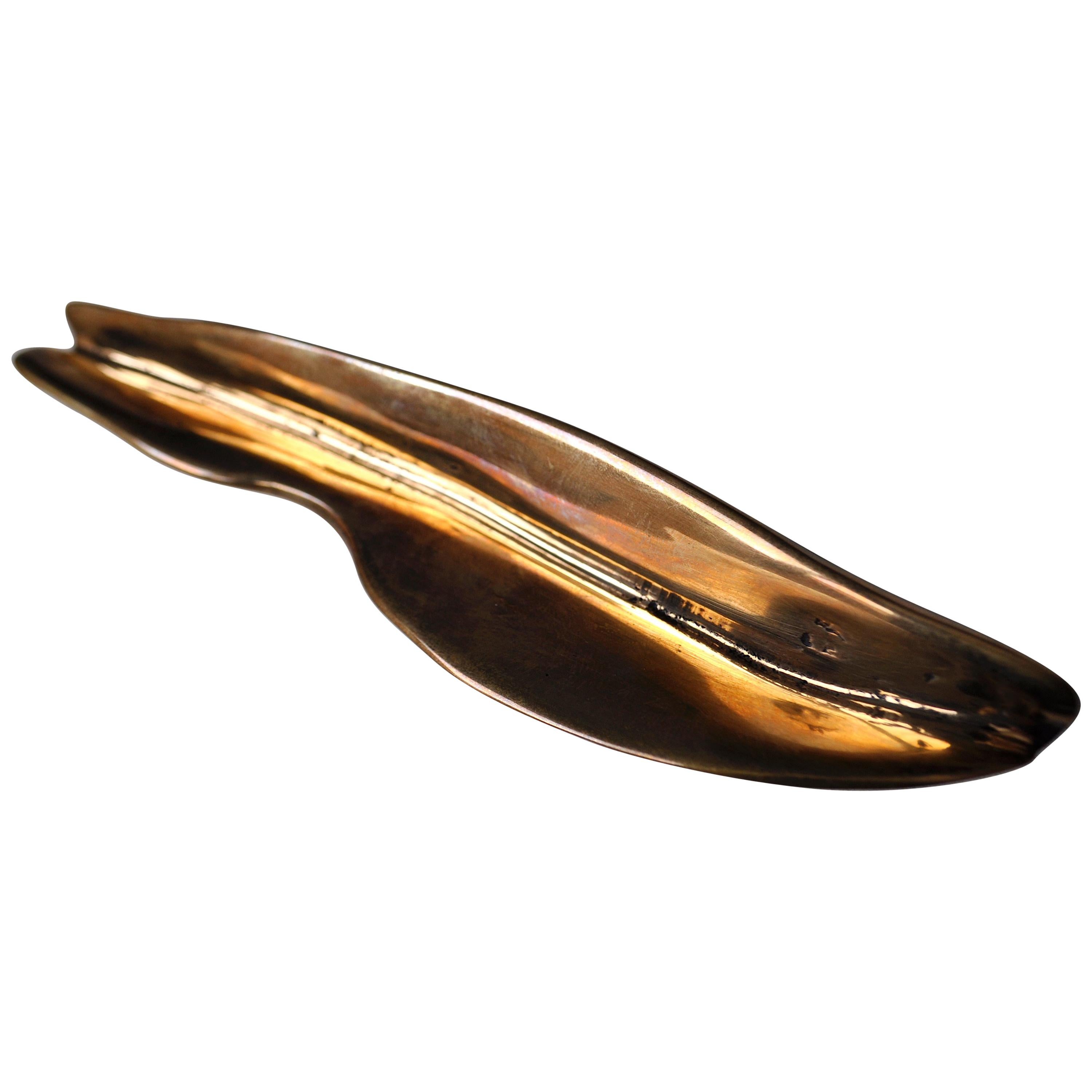 Contemporary Sculptural Bronze Handle 'Tanis' Cast in French Sand Molds For Sale