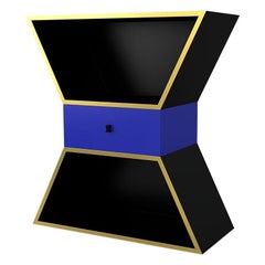 Contemporary Sculptural Cabinet Black Apollon Wood by Chapel Petrassi Contemporary Sculptural Cabinet Black Apollon Wood by Chapel Petrassi