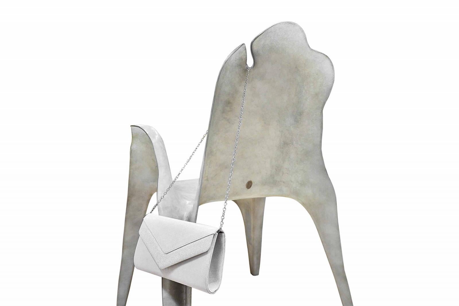 Contemporary Sculptural Dining Chairs in Metallic Finish In New Condition For Sale In New York, NY