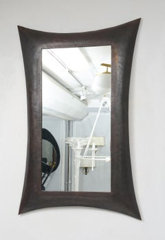 Contemporary Sculptural French Bronze Mirror