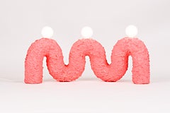 Contemporary Sculptural Lamp in Plaster and Wax Handmade