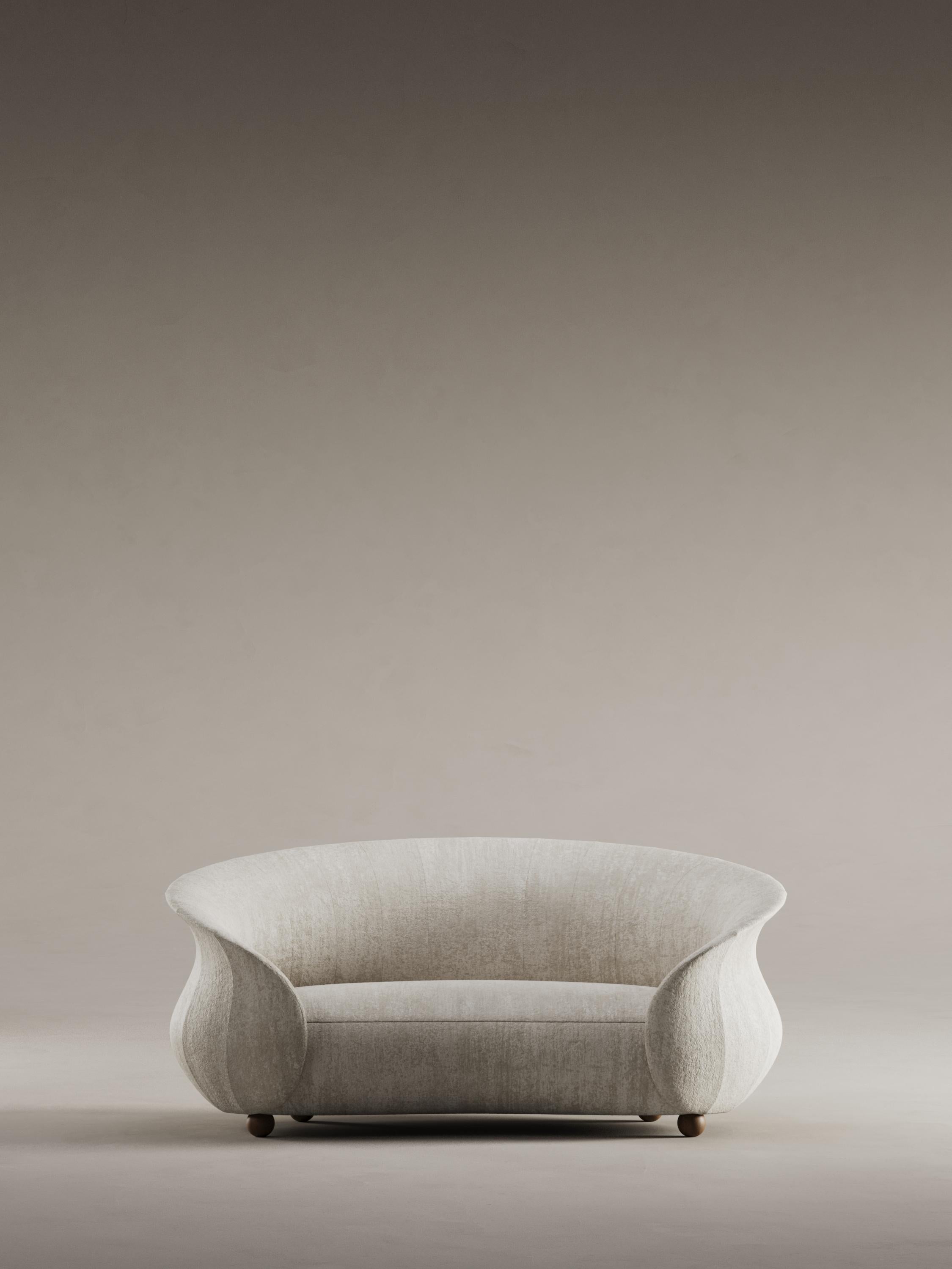 European Contemporary Sculptural Mid Century Made to Order Verona Sofa For Sale