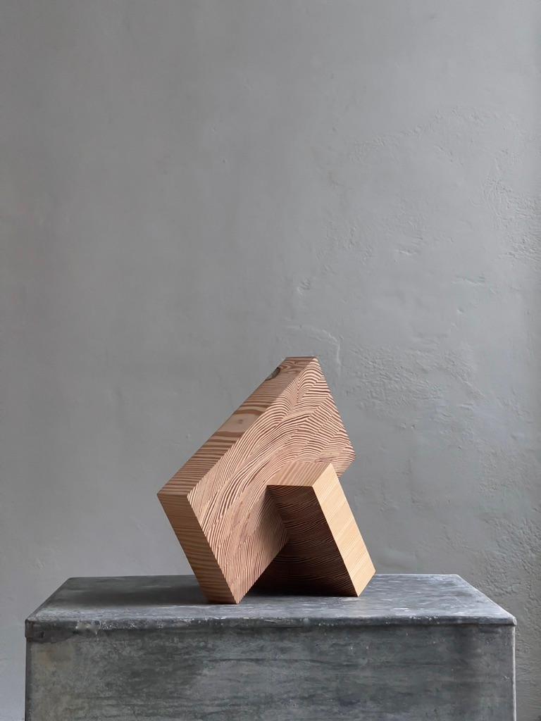 Contemporary Sculptural Object Made Entirely from Industrial Pine Wood Offcuts For Sale 5