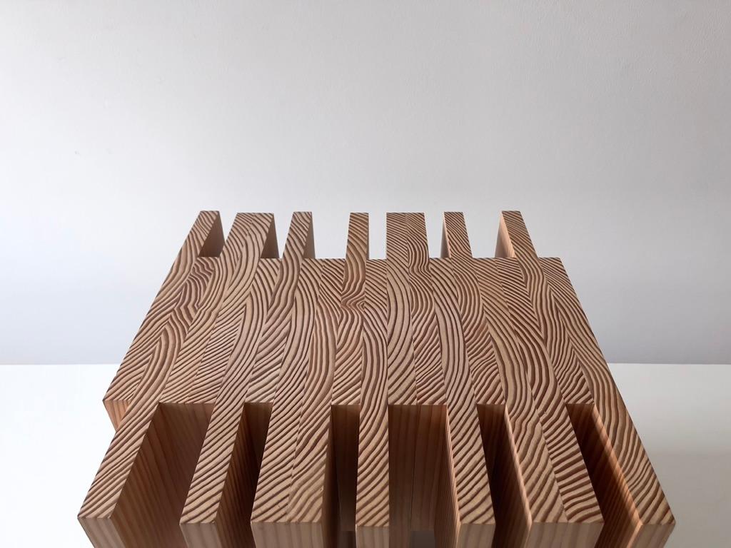 Contemporary Sculptural Object Made Entirely from Industrial Pine Wood Offcuts.  For Sale 3