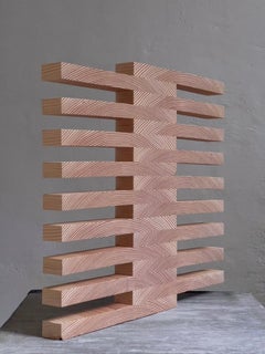 Contemporary sculptural object made entirely from industrial pine wood offcuts.