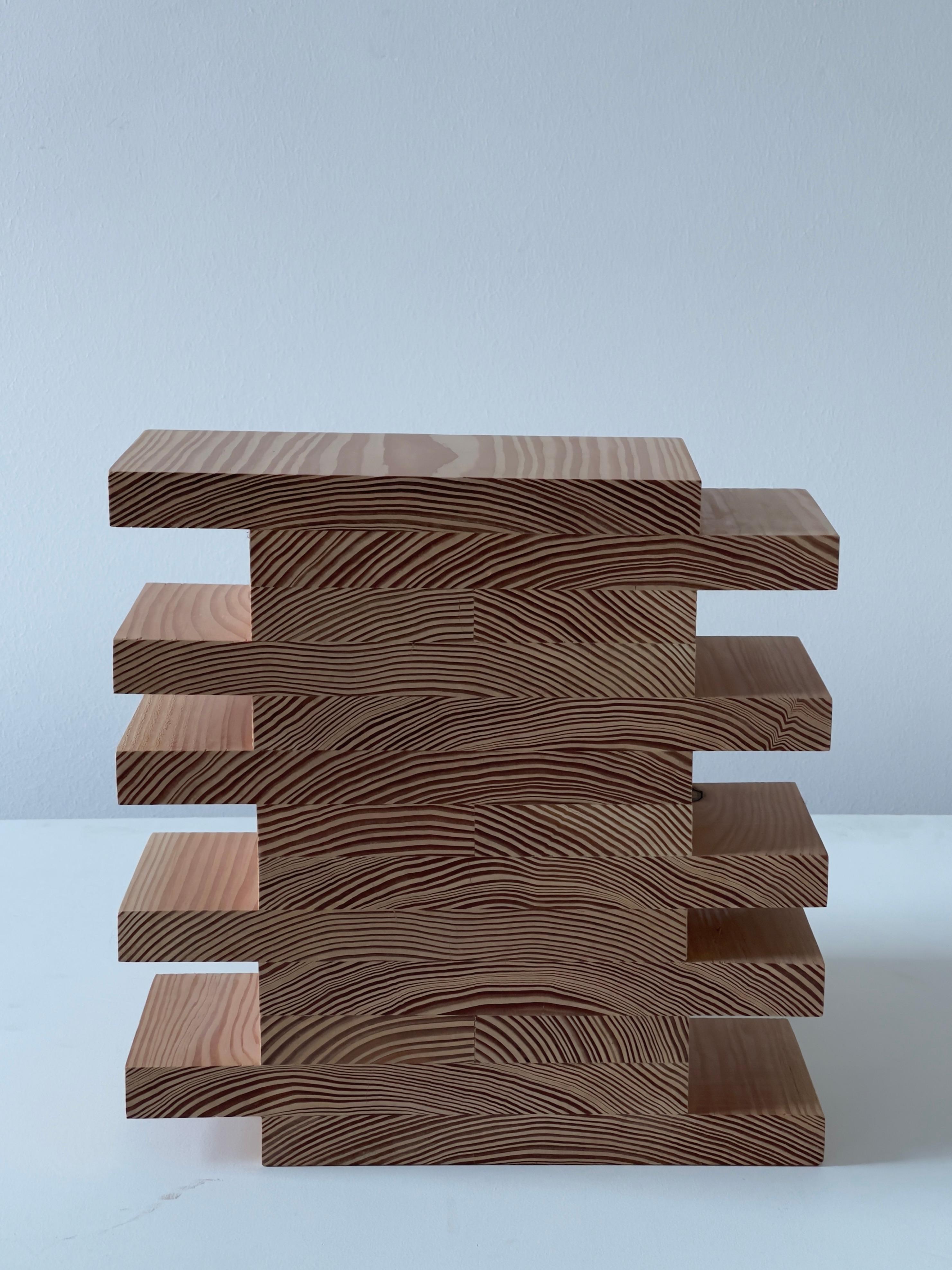 Contemporary Sculptural Object Made Entirely from Industrial Pine Wood Offcuts 1
