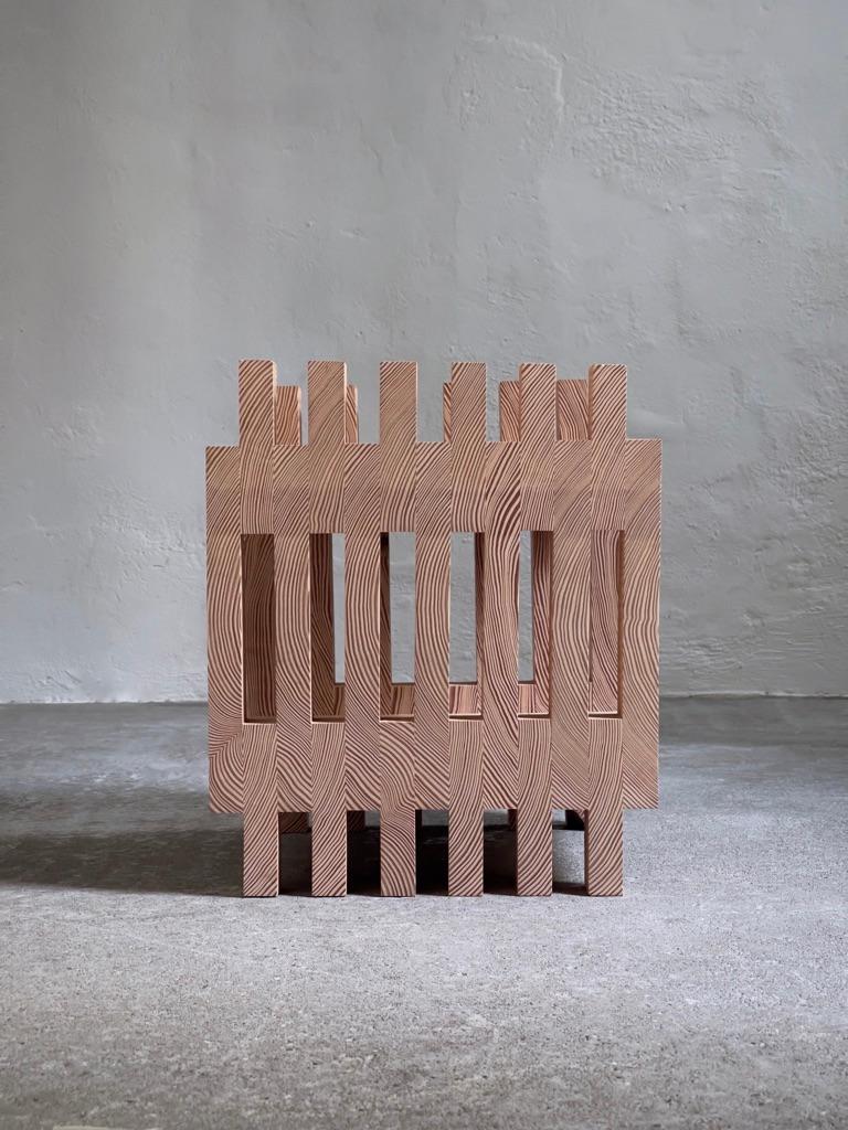 Contemporary Sculptural Object Made Entirely from Industrial Pine Wood Offcuts 2