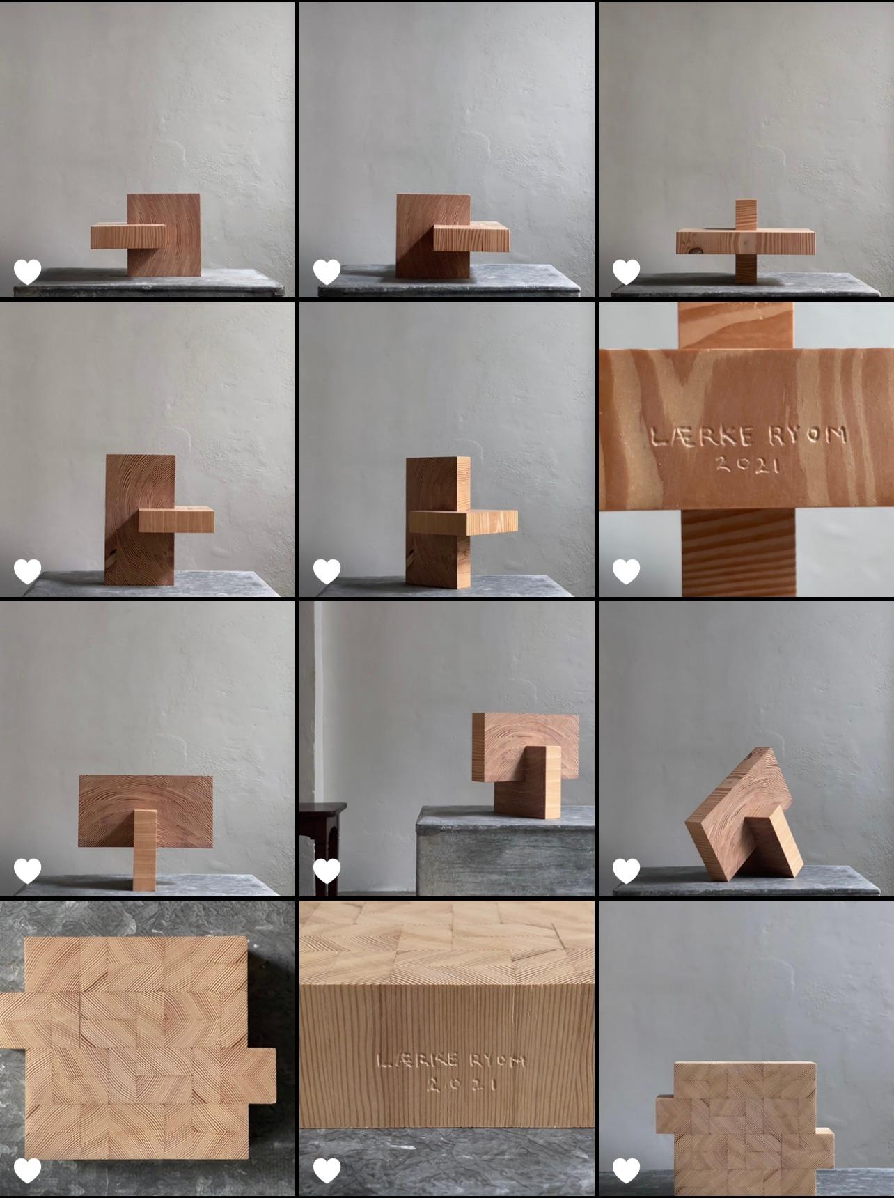 Zeitgenssisches skulpturales Objekt aus industriellen Kiefernholz-Ausschnitten  im Angebot 3