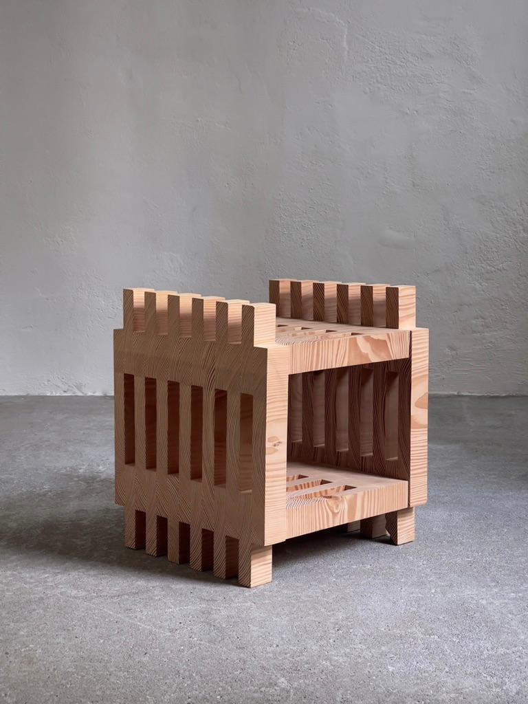 Contemporary Sculptural Object Made Entirely from Industrial Pine Wood Offcuts 3
