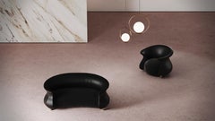 Contemporary Sculptural Organic Mid Century style Curved Amphora Sofa