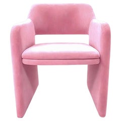 Contemporary Sculptural Pink Velvet Dining Chair Alquimia