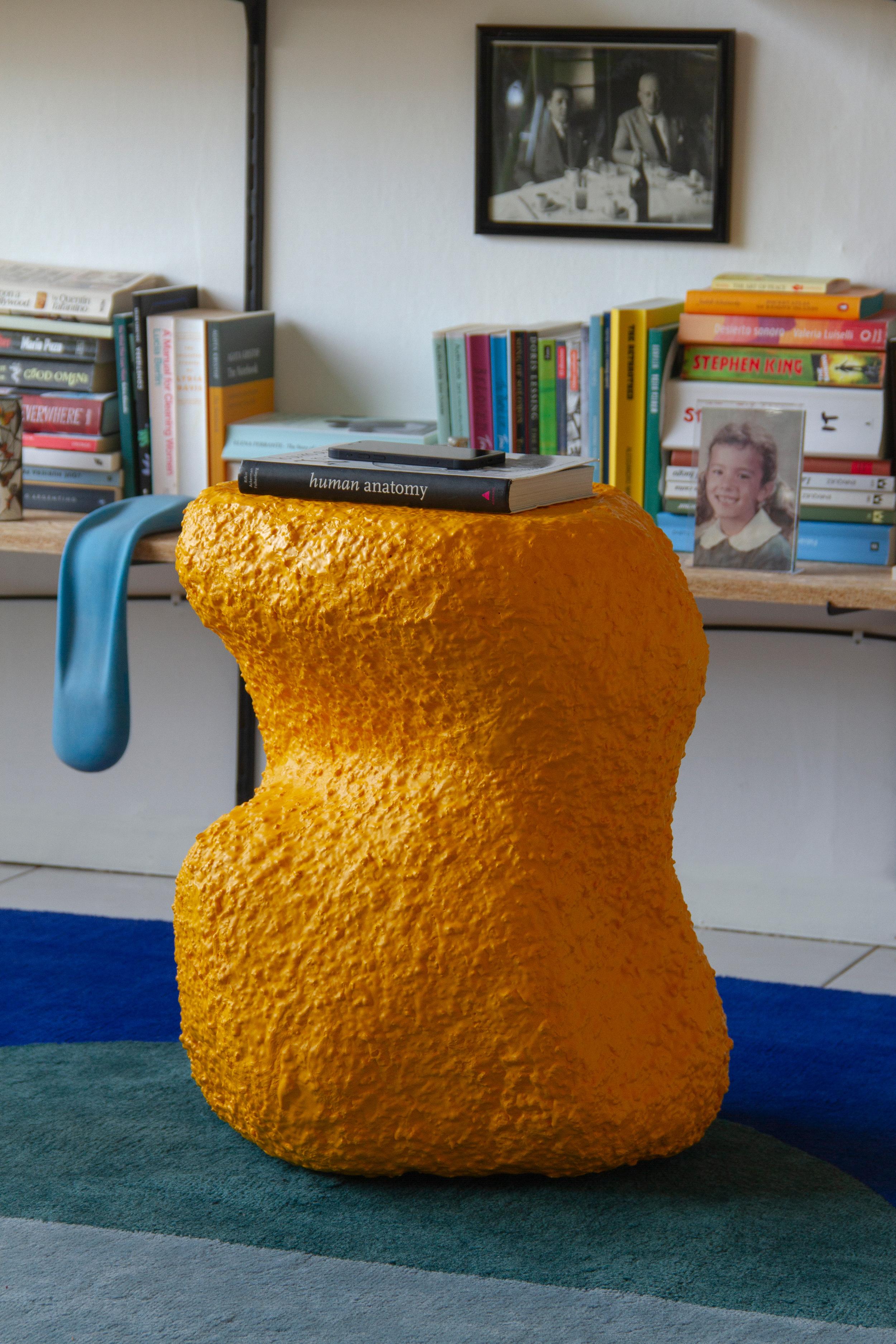 The S–Side Table is part of Ollain, the latest exclusive collection from Tellurico, available solely through 1stDibs. Launched in 2020 with three initial forms—S, M, and L—the collection continues to evolve, with this vibrant yellow edition
