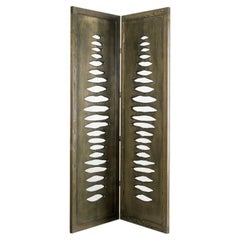Contemporary Sculptural Screen Space Divider in Solid Wood by Vivian Carbonell
