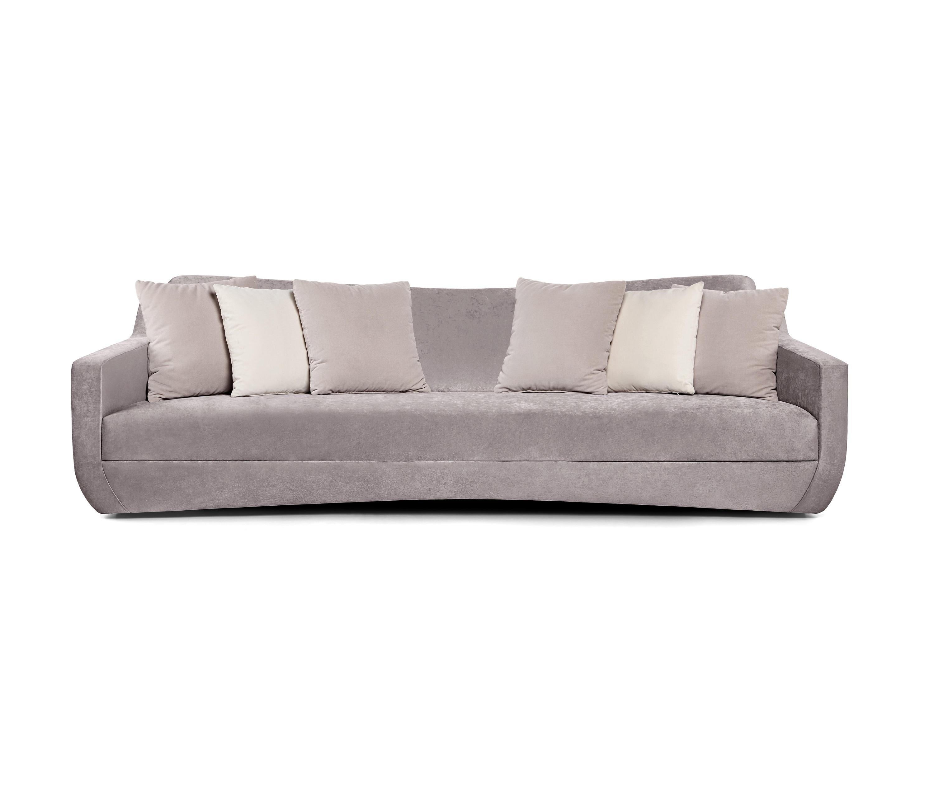 Contemporary Sculptural Sofa with Discreet Seaming For Sale 4