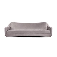 Contemporary Sculptural Sofa with Discreet Seaming