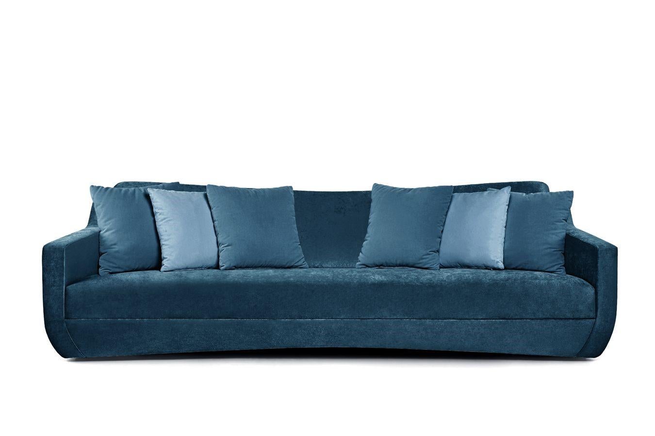 Modern Contemporary Sculptural Sofa with Discreet Seaming For Sale