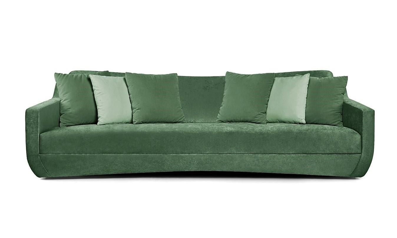 Portuguese Contemporary Sculptural Sofa with Discreet Seaming For Sale