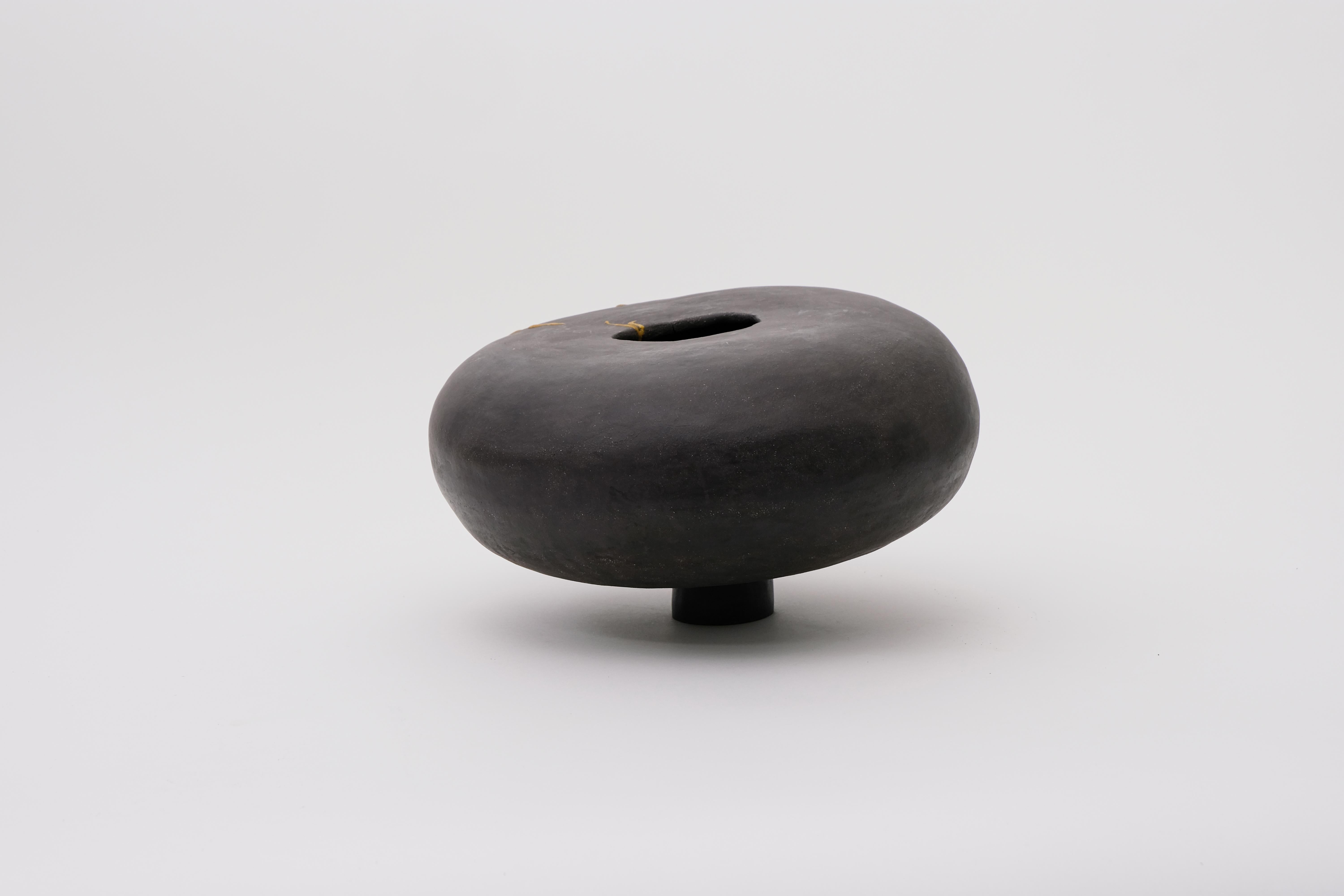 Modern Contemporary Sculptural Stoneware Ceramic Art Modder Beauty by Françoise Jeffrey For Sale