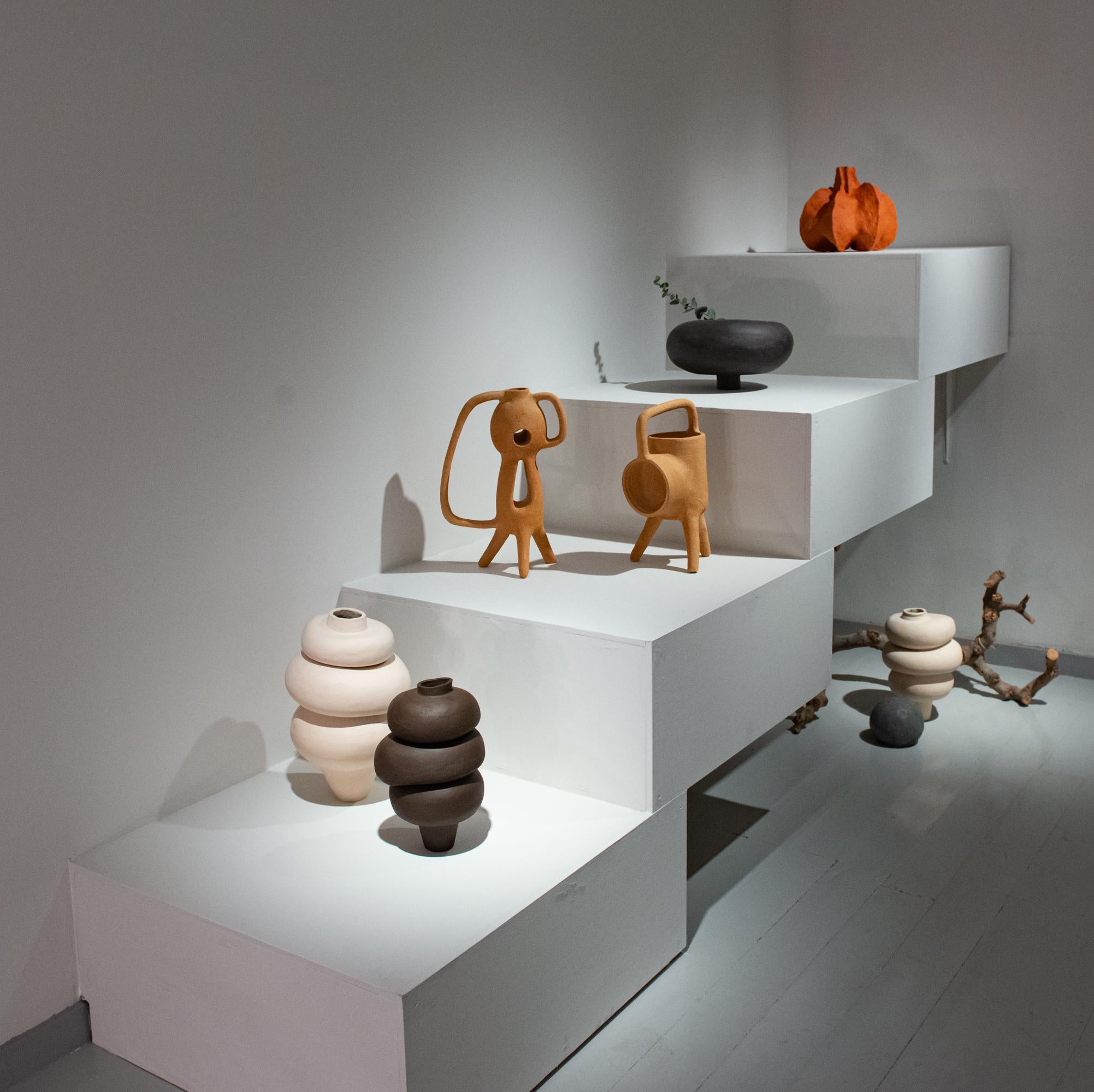 Contemporary Sculptural Stoneware Ceramic Art Modder Beauty by Françoise Jeffrey For Sale 2