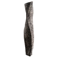 Contemporary Sculptural Tall Vase, Abstract Floor Art, Handmade Rustic Sculpture