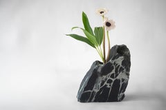Contemporary Sculptural Verde Alpi Marble Vase Riquiqui Montaigne No. 1