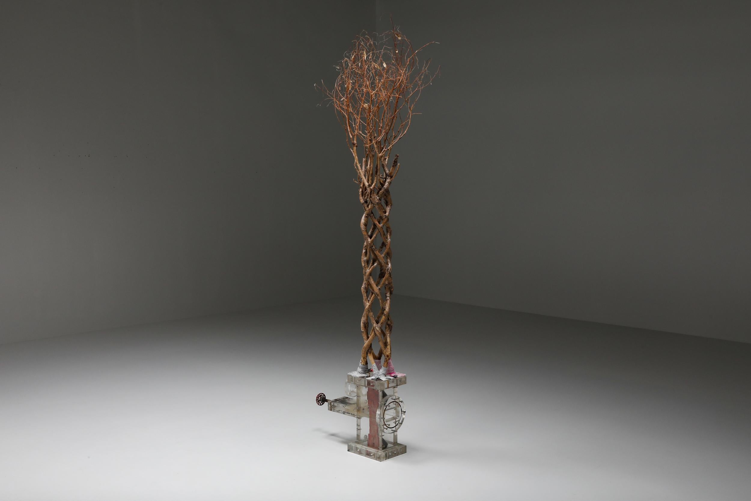 Organic Modern Contemporary Sculpture by Lionel Jadot 'Plexi Tree' Belgian Art and Design Basel For Sale