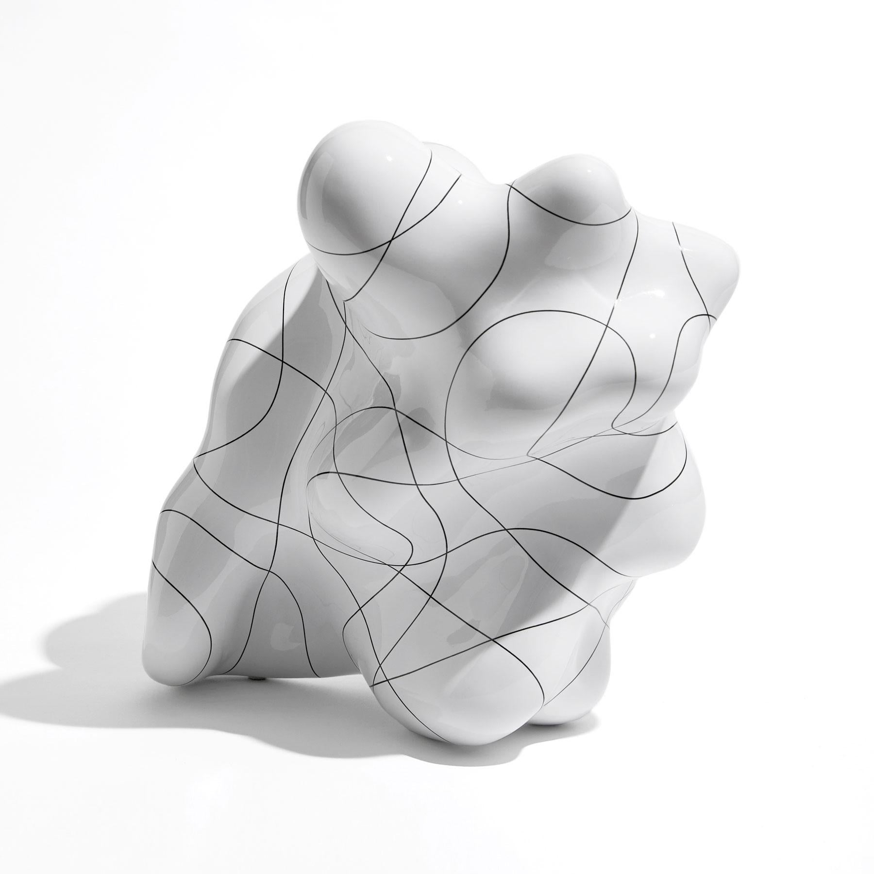 Danois Sculpture en céramique blanche contemporaine de Steen Ipsen en vente