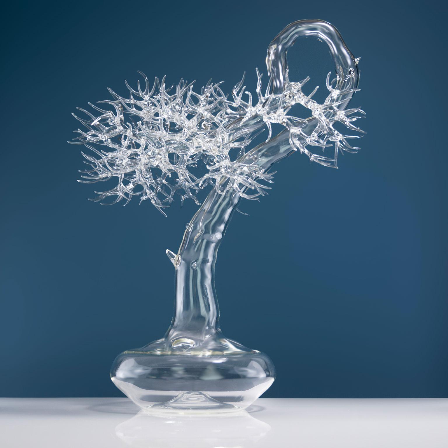 Modern Contemporary Sculpture Hand Blown Glass Bonsai 2023 #05 Simone Crestani