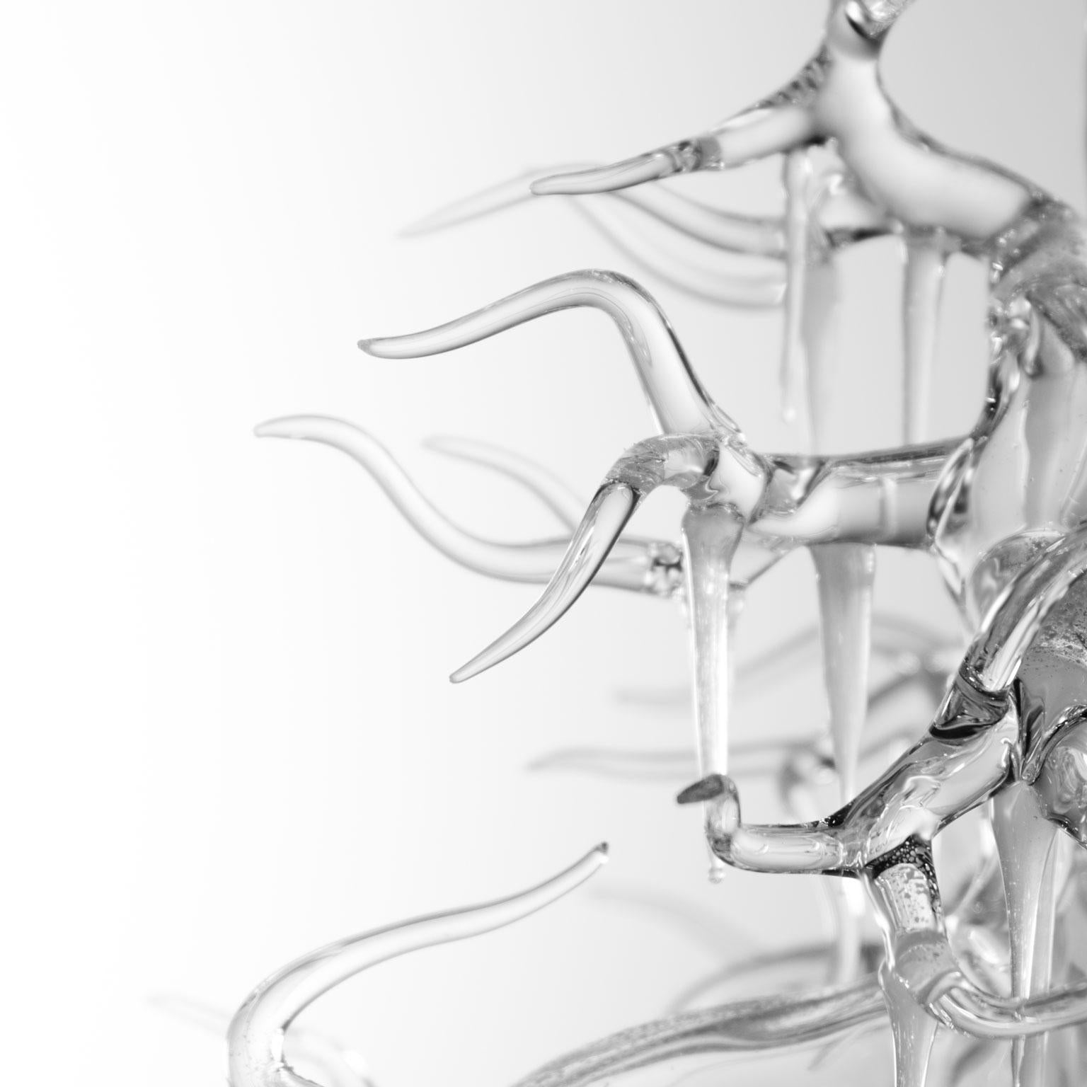 Autre Sculpture contemporaine en verre soufflé Bonsaï 2023 Frozen Time Tree Ice Winter en vente