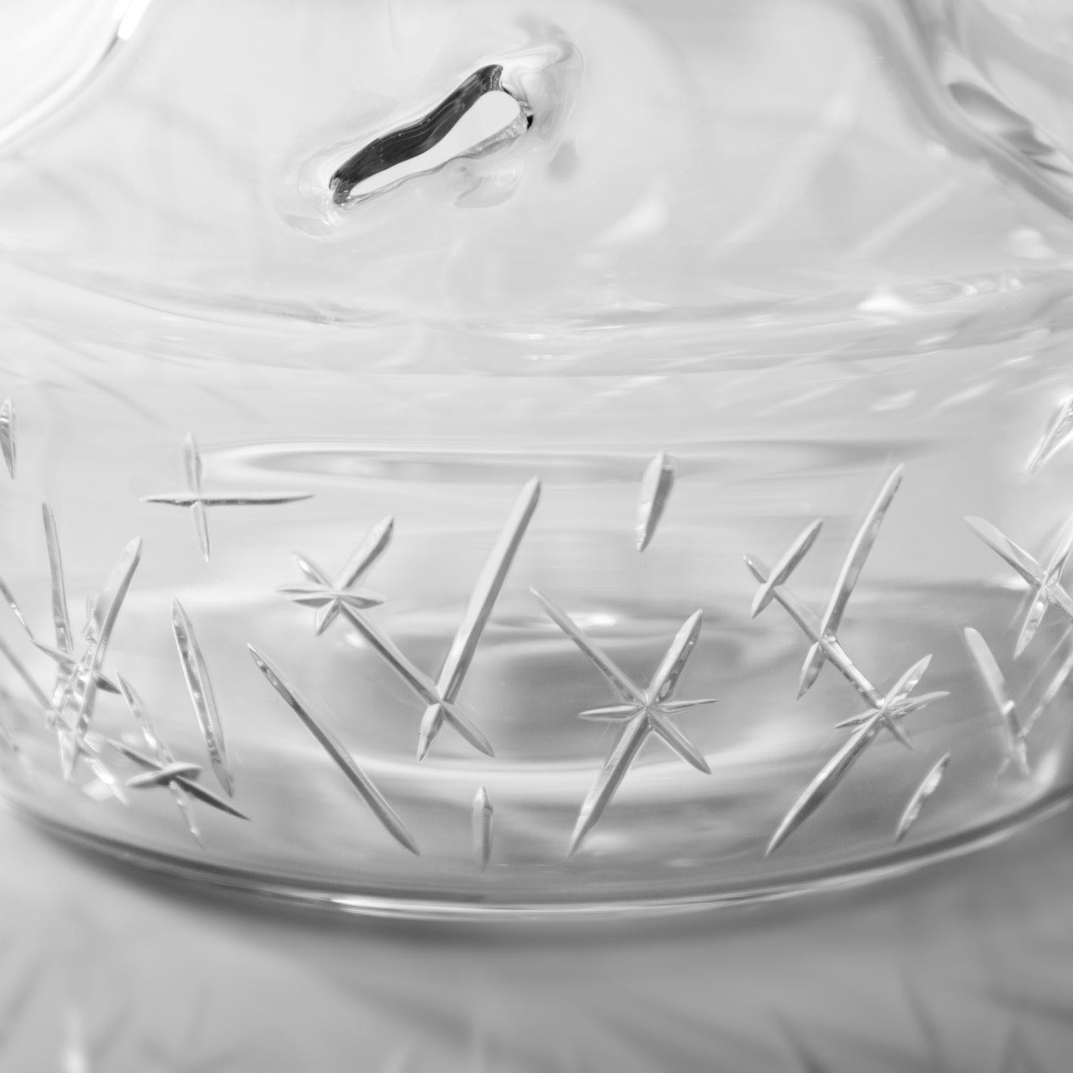 Sculpture contemporaine en verre soufflé Bonsaï 2023 Frozen Time Tree Ice Winter en vente 1