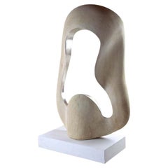 Zeitgenössische Skulptur „Infinty“ – versilbertes Bassholz von M.Treml, Österreich 2021