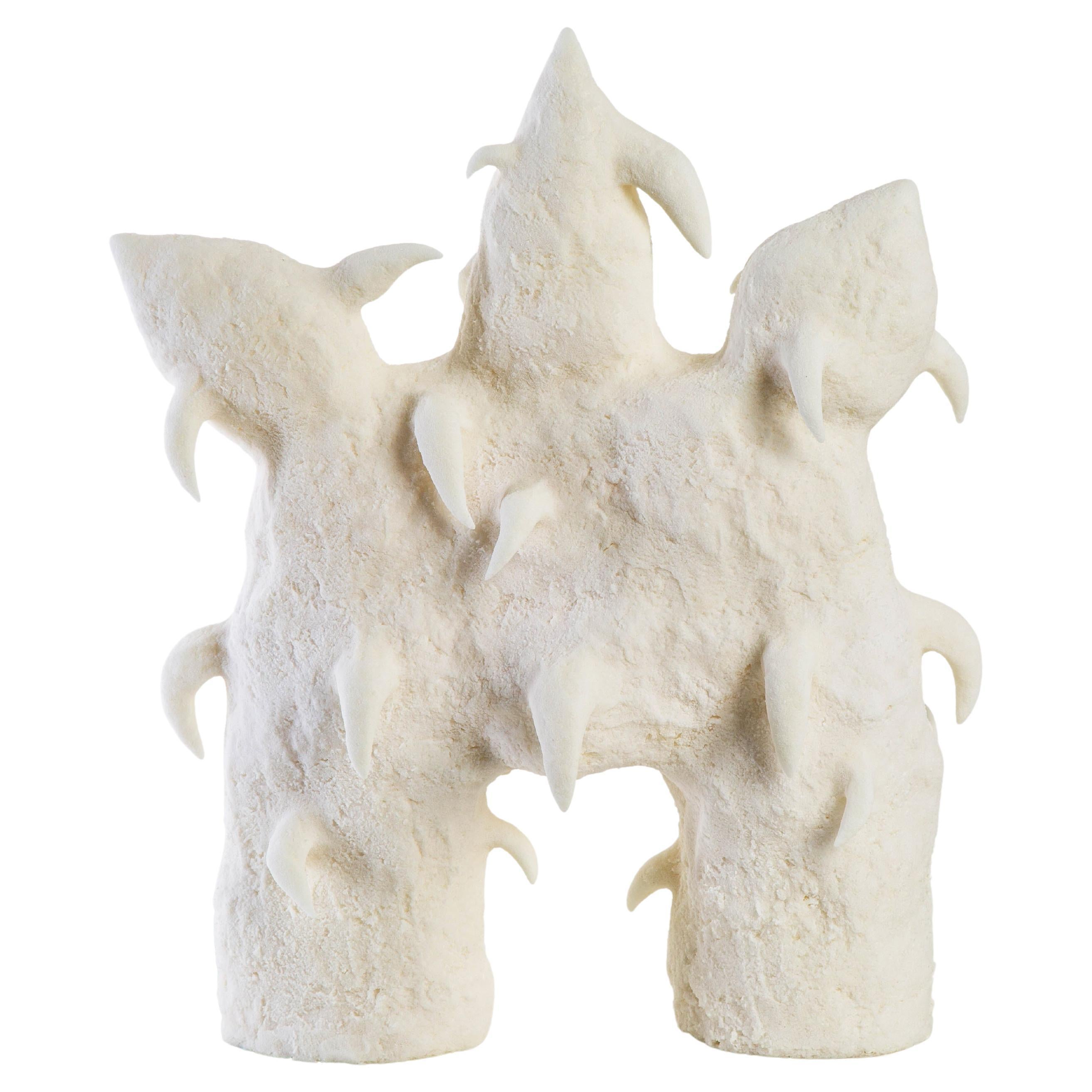 Contemporary Sculpture "Salt 5" by Jackie Slanley White Cornstarch Dough